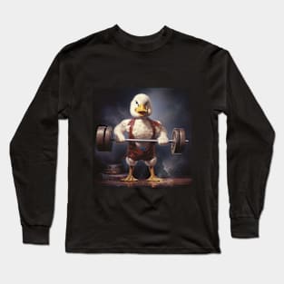 powerlifting duck Long Sleeve T-Shirt